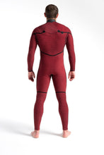 Load image into Gallery viewer, C-SKINS Rewired 3/2 Men's GBS Chest Zip Steamer Black/Black X/Warm Red