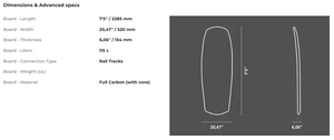 B115/SIL - SABFOIL SILURO 115L DOWNWIND PURE FOILBOARD | HYDROFOIL BOARD