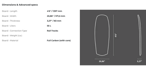 B55/DIN - SABFOIL DINAMO 55L FREESTYLE FOILBOARD | HYDROFOIL BOARD