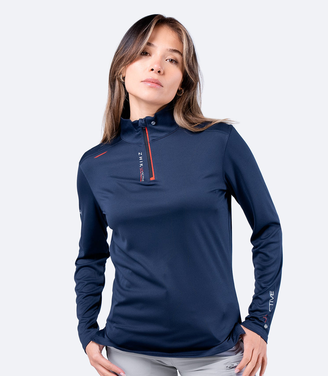 Womens UVActive High Collar 1/4 Zip Top