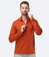 Load image into Gallery viewer, Mens UVActive Zip Long Sleeve Tech Top - Deep
