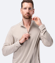 Load image into Gallery viewer, Mens UVActive Zip Long Sleeve Tech Top - Deep
