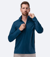Load image into Gallery viewer, Mens UVActive Zip Long Sleeve Tech Top - Deep

