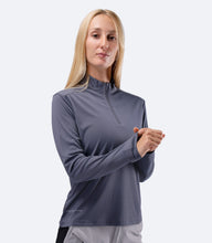 Load image into Gallery viewer, Womens UVActive Zip Long Sleeve Tech Top - Deep
