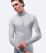 Load image into Gallery viewer, Mens White Eco Spandex Long Sleeve Top
