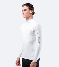 Load image into Gallery viewer, Mens White Eco Spandex Long Sleeve Top
