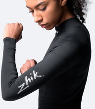 Load image into Gallery viewer, Womens Black Eco Spandex Long Sleeve Top
