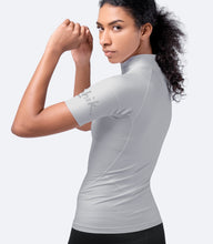 Load image into Gallery viewer, Womens White Eco Spandex Short Sleeve Top
