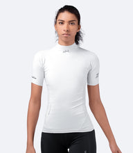 Load image into Gallery viewer, Womens White Eco Spandex Short Sleeve Top

