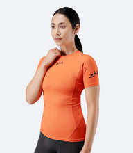 Load image into Gallery viewer, Womens Eco Spandex LT Short Sleeve Baselayer Top
