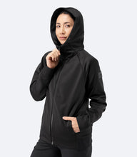 Load image into Gallery viewer, Womens Thermo TechFleece Hooded Jacket - Black
