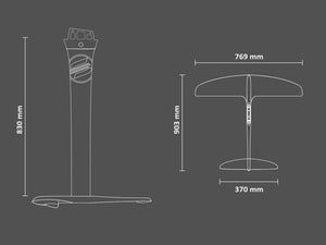 SABFOIL - HYDROFOIL SET WING909-370/83BALZ Medusa Pro Balz Müller LTD