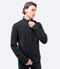 Load image into Gallery viewer, Mens Black Full Zip Fleece Jacket
