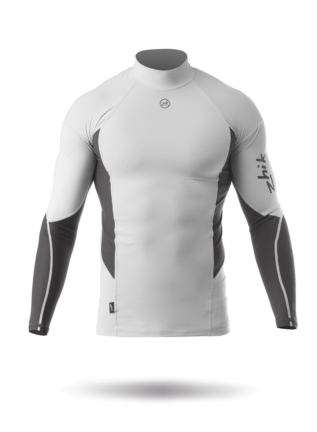 Mens Long Sleeve Spandex Top-ASH