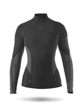 Load image into Gallery viewer, Womens Long Sleeve Spandex Top-BK
